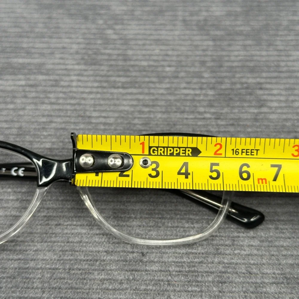 DKNY DY 4662 3670 Black Clear Cat Eye Y2K Eyeglass Frames 52-16-140 Womens